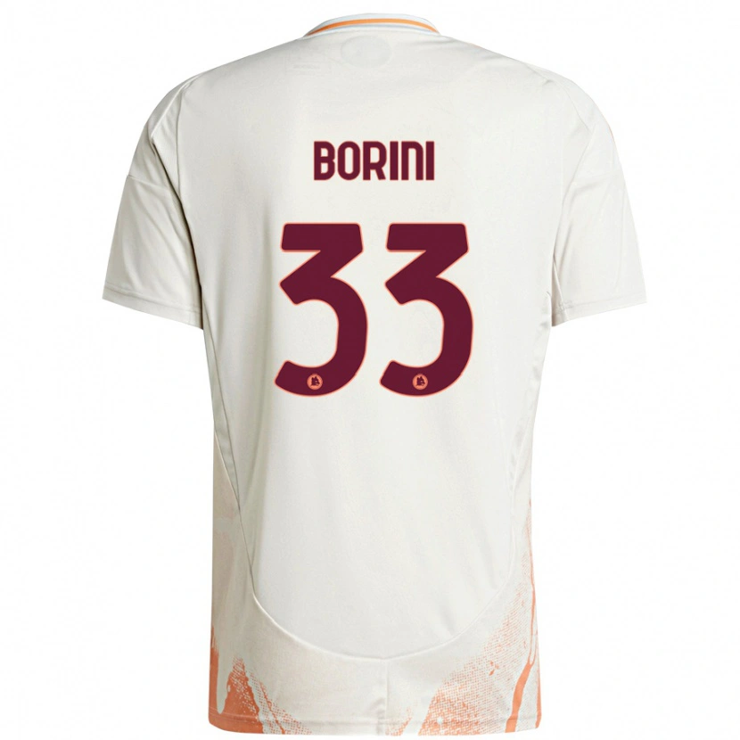 Danxen Dětské Joyce Borini #33 Krémová Bílá Oranžová Daleko Hráčské Dresy 2024/25 Dres