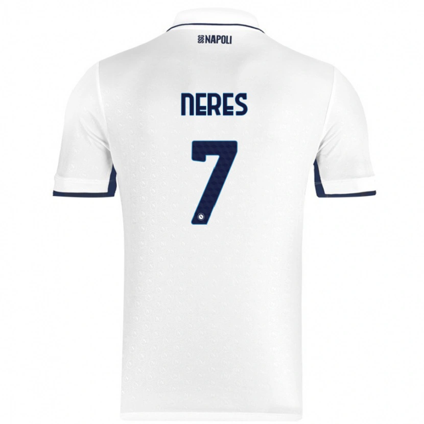 Danxen Dětské David Neres #7 Bílá Královská Modrá Daleko Hráčské Dresy 2024/25 Dres