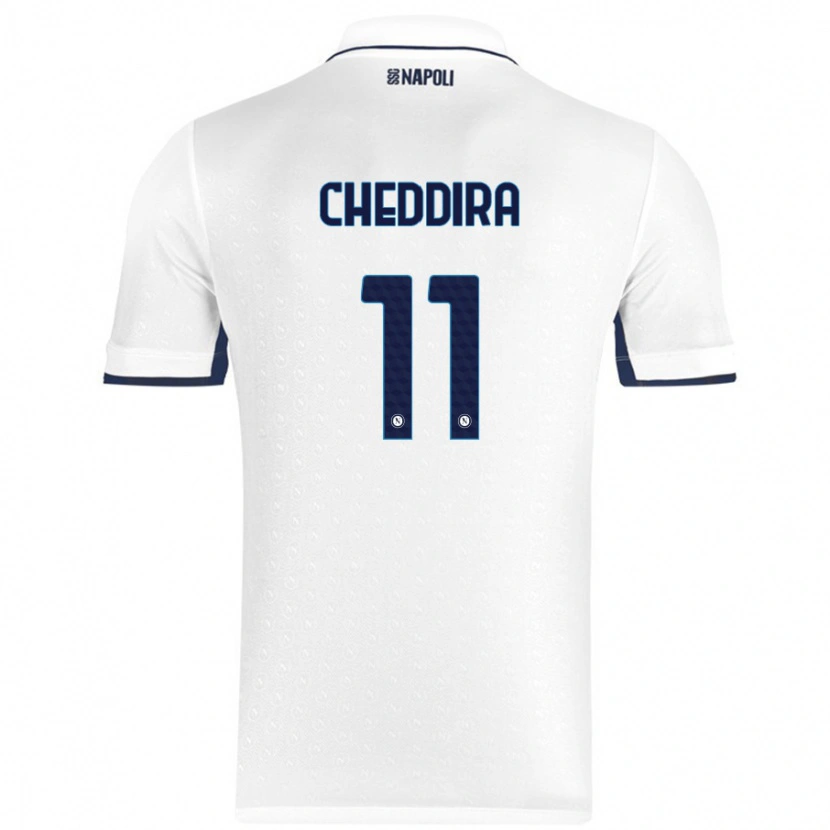 Danxen Dětské Walid Cheddira #11 Bílá Královská Modrá Daleko Hráčské Dresy 2024/25 Dres