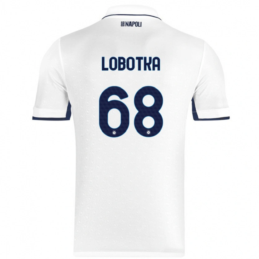 Danxen Dětské Stanislav Lobotka #68 Bílá Královská Modrá Daleko Hráčské Dresy 2024/25 Dres