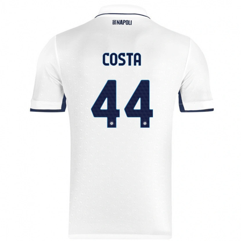 Danxen Dětské Filippo Costa #44 Bílá Královská Modrá Daleko Hráčské Dresy 2024/25 Dres