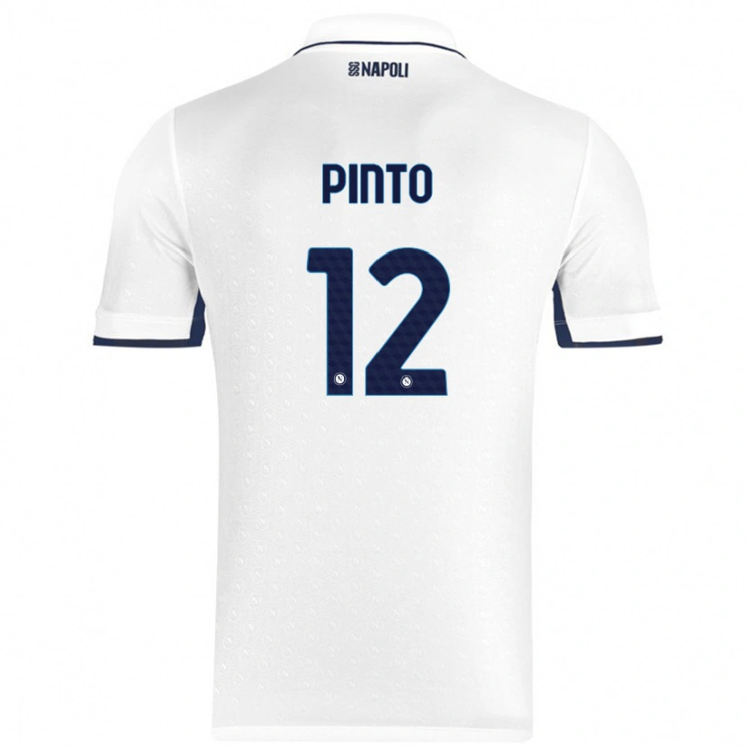 Danxen Dětské Ciro Pinto #12 Bílá Královská Modrá Daleko Hráčské Dresy 2024/25 Dres