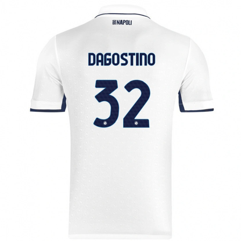 Danxen Dětské Giuseppe Dagostino #32 Bílá Královská Modrá Daleko Hráčské Dresy 2024/25 Dres