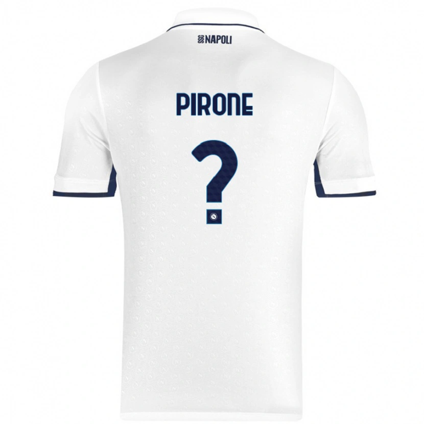 Danxen Dětské Francesco Pirone #0 Bílá Královská Modrá Daleko Hráčské Dresy 2024/25 Dres