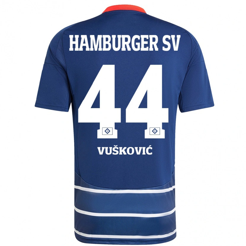 Danxen Dětské Mario Vuskovic #44 Tmavě Modrá Daleko Hráčské Dresy 2024/25 Dres