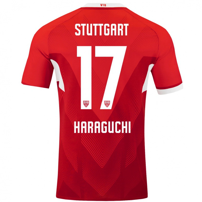 Danxen Dětské Genki Haraguchi #17 Červená Bílá Daleko Hráčské Dresy 2024/25 Dres