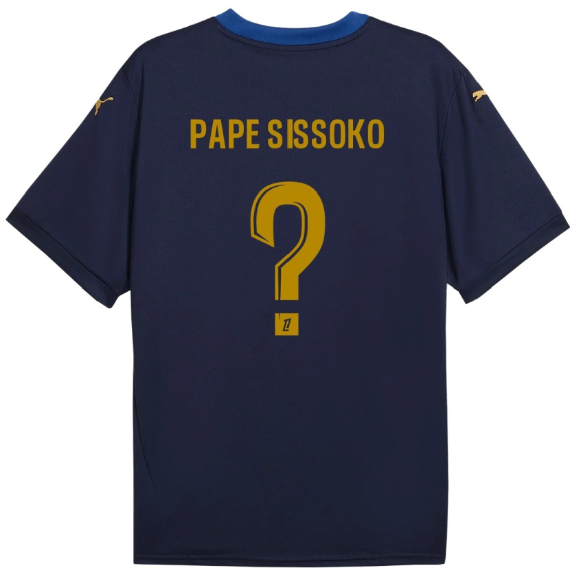 Danxen Dětské Niama Pape Sissoko #0 Námořnické Zlato Daleko Hráčské Dresy 2024/25 Dres