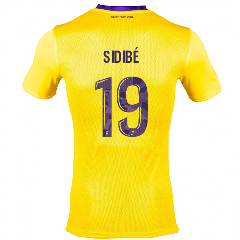 Danxen Dětské Djibril Sidibé #19 Žlutá Fialová Daleko Hráčské Dresy 2024/25 Dres