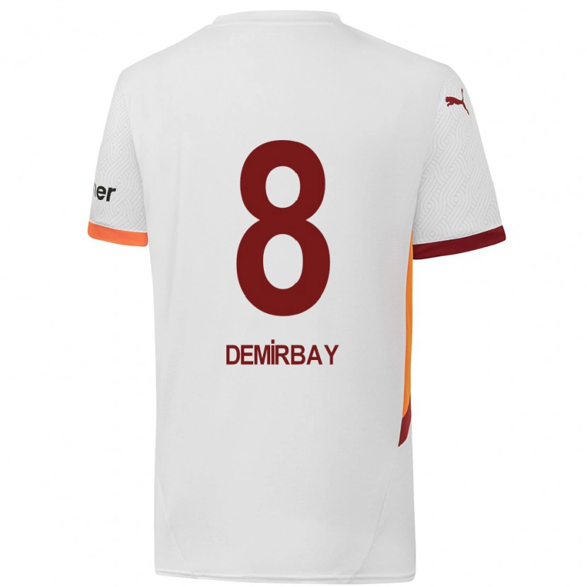 Danxen Dětské Kerem Demirbay #8 Bílá Žlutá Červená Daleko Hráčské Dresy 2024/25 Dres