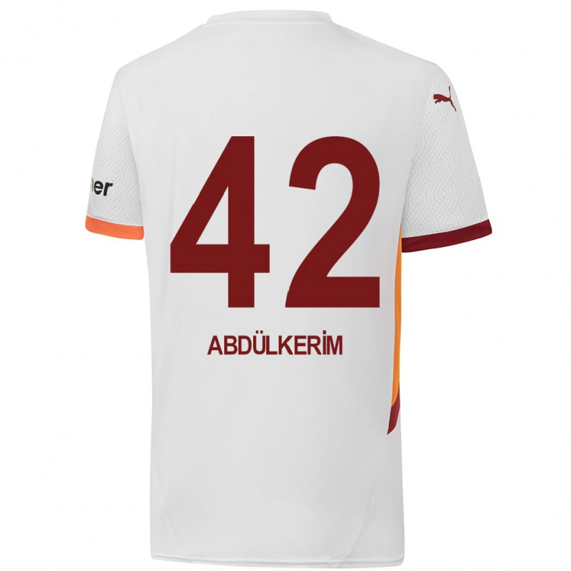 Danxen Dětské Abdülkerim Bardakcı #42 Bílá Žlutá Červená Daleko Hráčské Dresy 2024/25 Dres