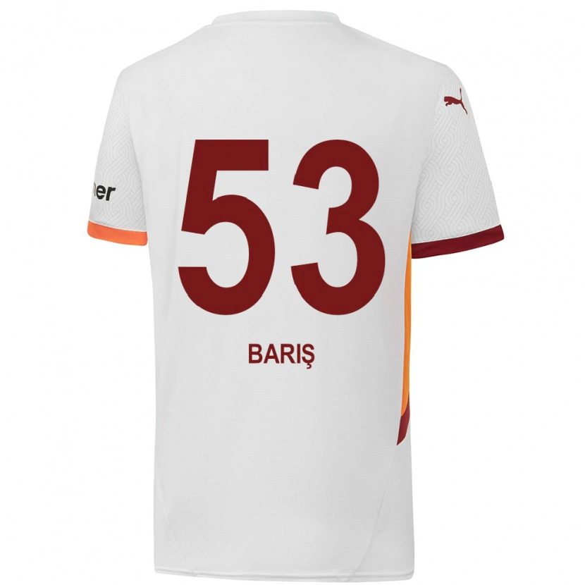 Danxen Dětské Barış Alper Yılmaz #53 Bílá Žlutá Červená Daleko Hráčské Dresy 2024/25 Dres