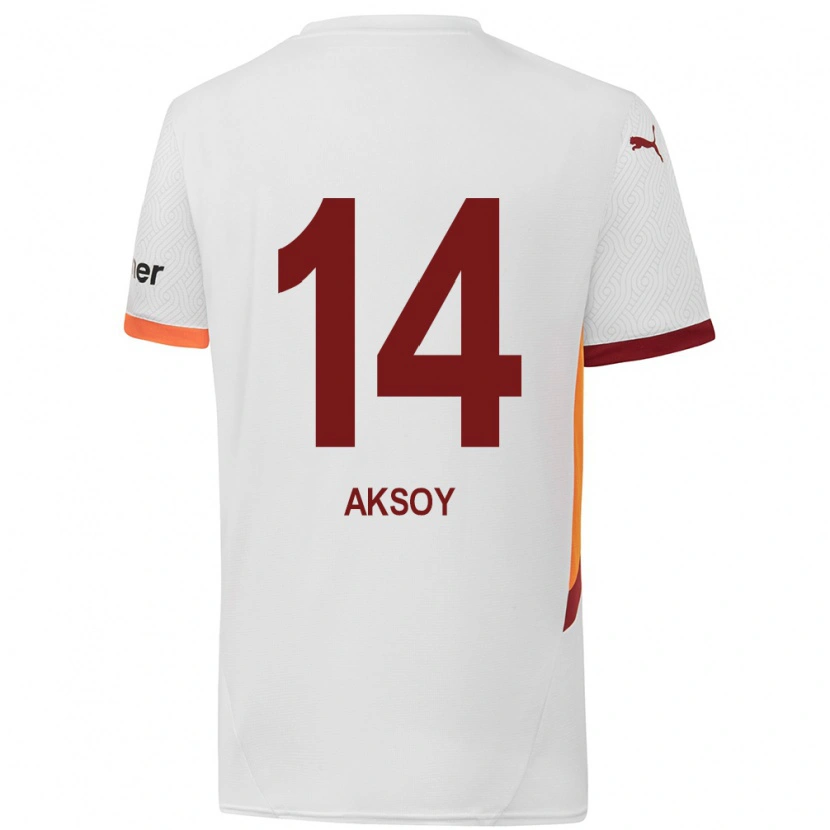 Danxen Dětské Berkan Aksoy #14 Bílá Žlutá Červená Daleko Hráčské Dresy 2024/25 Dres