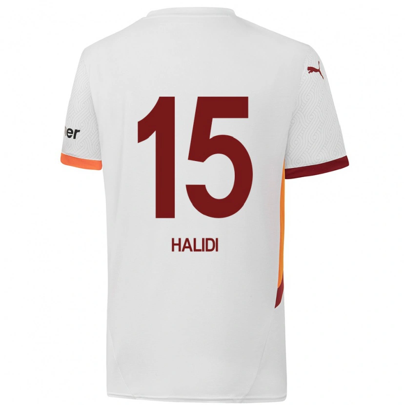 Danxen Dětské İsa Halidi #15 Bílá Žlutá Červená Daleko Hráčské Dresy 2024/25 Dres