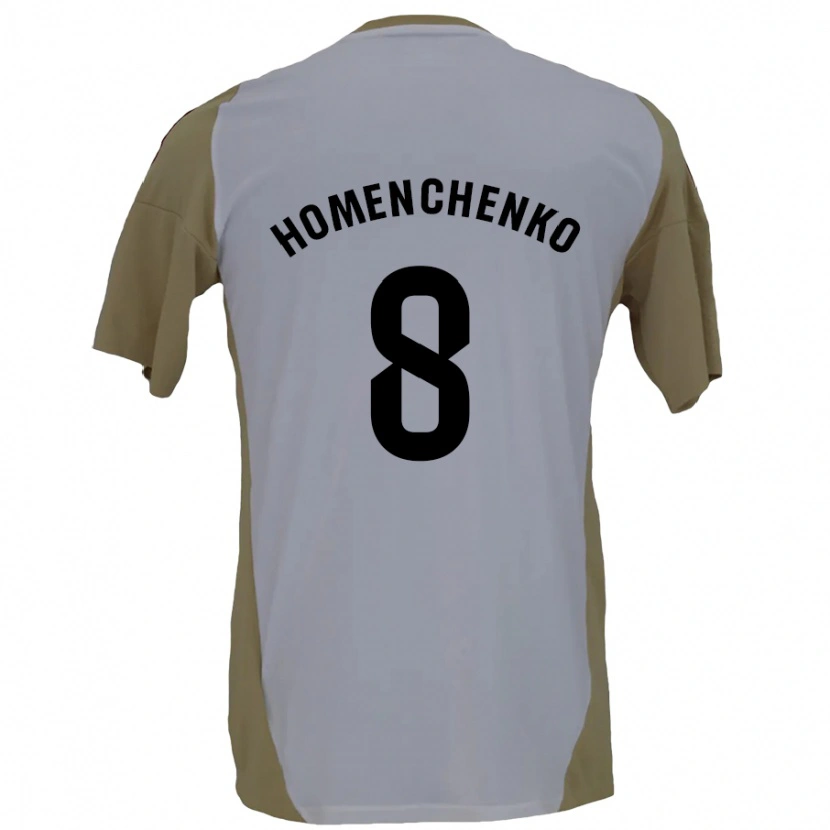 Danxen Dětské Santiago Homenchenko #8 Hnědá Bílá Daleko Hráčské Dresy 2024/25 Dres