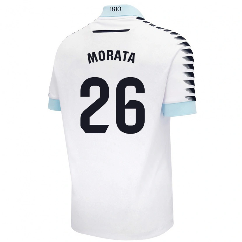 Danxen Dětské Álex Morata #26 Bílá Modrá Daleko Hráčské Dresy 2024/25 Dres