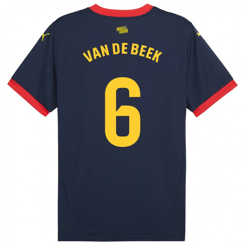 Danxen Dětské Donny Van De Beek #6 Tmavě Červená Daleko Hráčské Dresy 2024/25 Dres