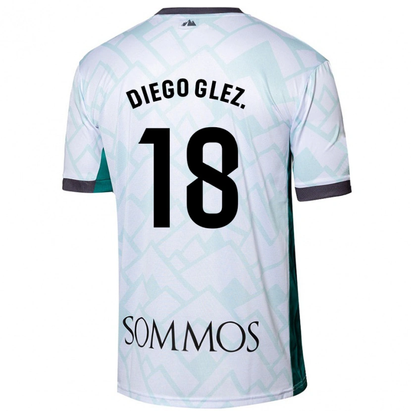 Danxen Dětské Diego González #18 Bílá Zelená Daleko Hráčské Dresy 2024/25 Dres