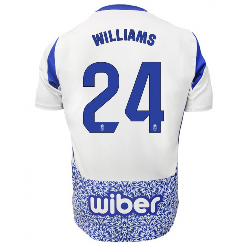 Danxen Dětské Loïc Williams #24 Bílá Modrá Daleko Hráčské Dresy 2024/25 Dres