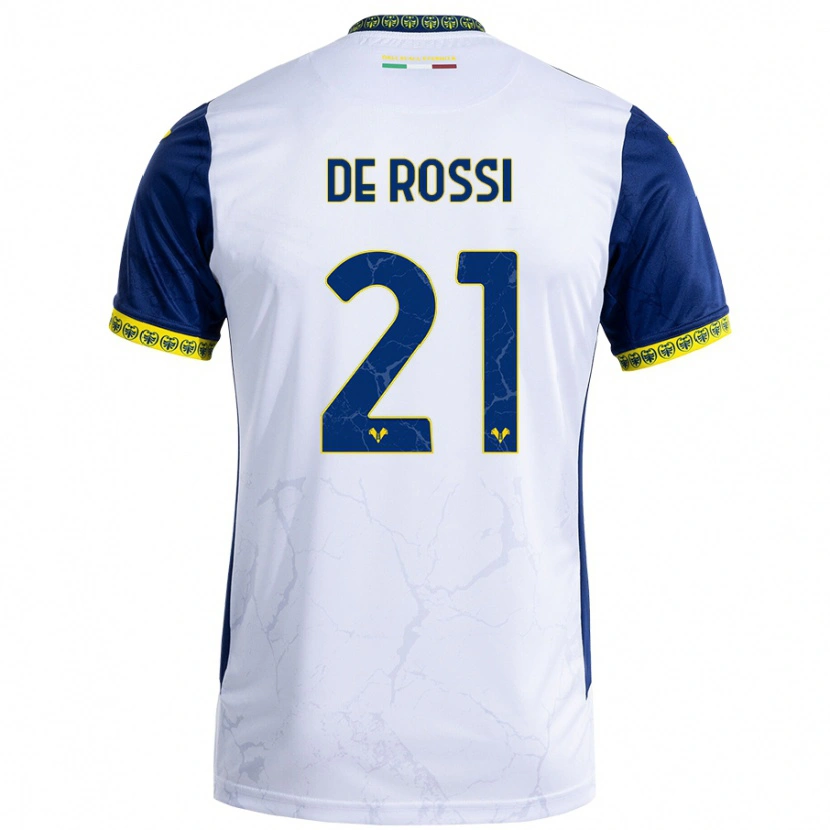 Danxen Dětské Michele De Rossi #21 Bílá Modrá Daleko Hráčské Dresy 2024/25 Dres