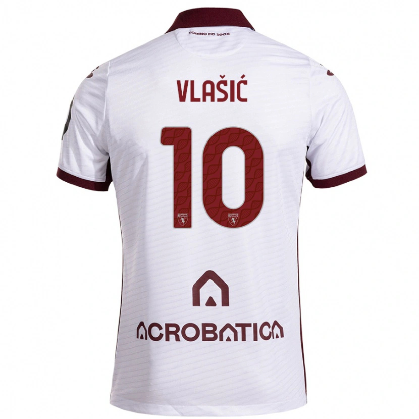 Danxen Dětské Nikola Vlašić #10 Bílá Kaštanová Daleko Hráčské Dresy 2024/25 Dres