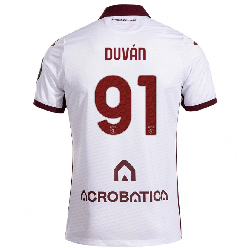 Danxen Dětské Duván Zapata #91 Bílá Kaštanová Daleko Hráčské Dresy 2024/25 Dres