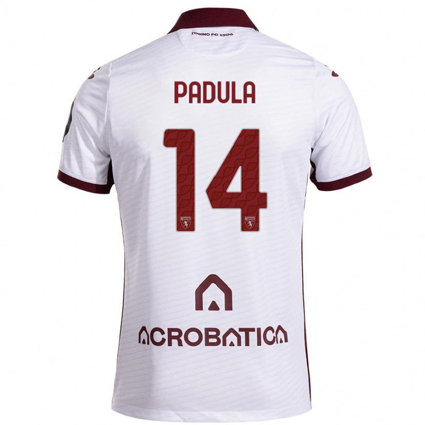 Danxen Dětské Cristian Padula #14 Bílá Kaštanová Daleko Hráčské Dresy 2024/25 Dres