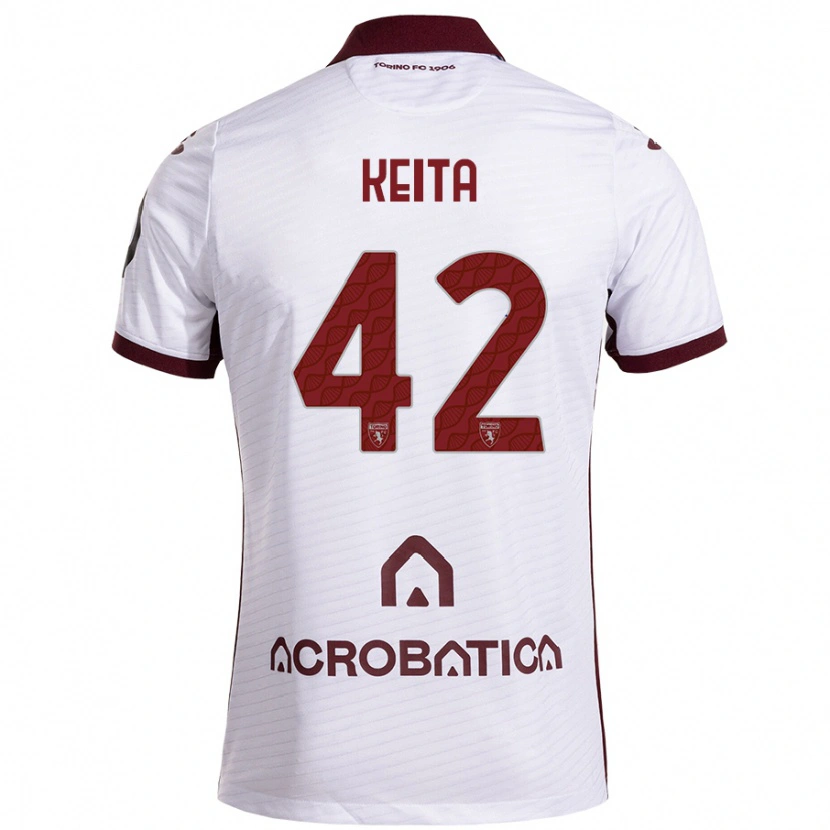 Danxen Dětské Karamoko Keita #42 Bílá Kaštanová Daleko Hráčské Dresy 2024/25 Dres