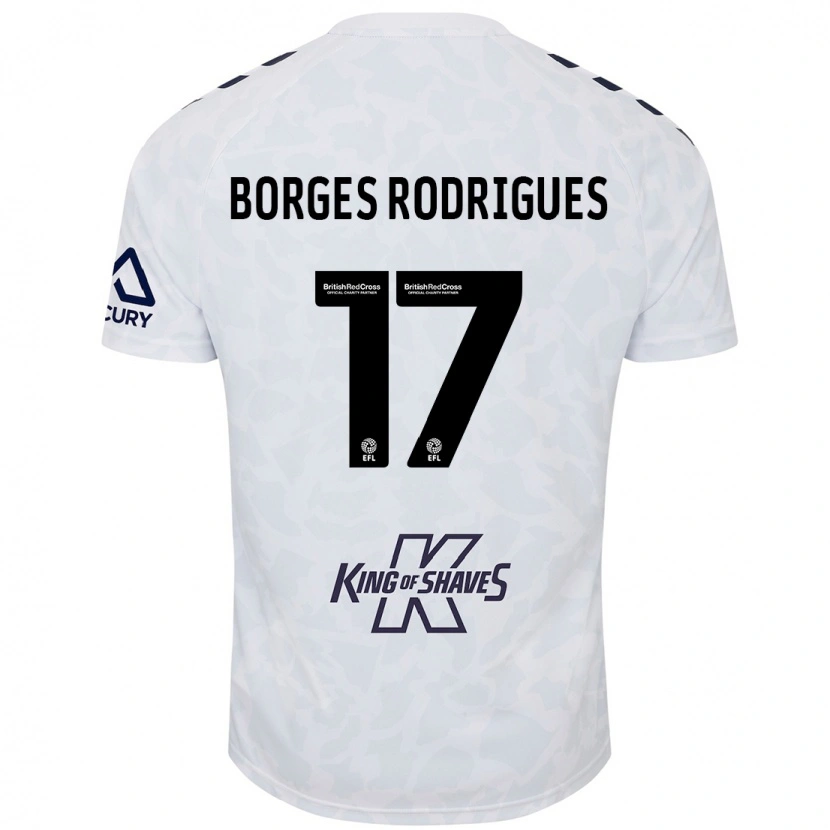 Danxen Dětské Raphael Borges Rodrigues #17 Bílý Daleko Hráčské Dresy 2024/25 Dres