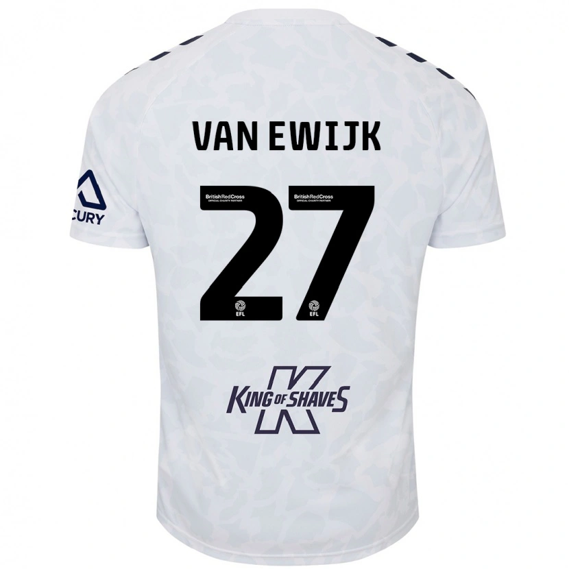 Danxen Dětské Milan Van Ewijk #27 Bílý Daleko Hráčské Dresy 2024/25 Dres