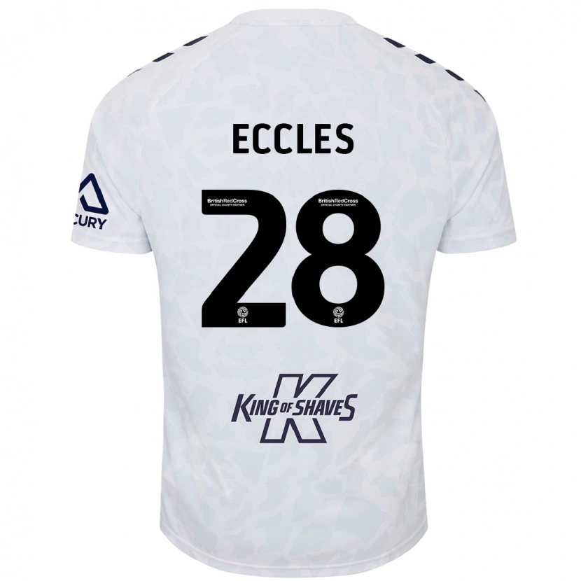 Danxen Dětské Josh Eccles #28 Bílý Daleko Hráčské Dresy 2024/25 Dres