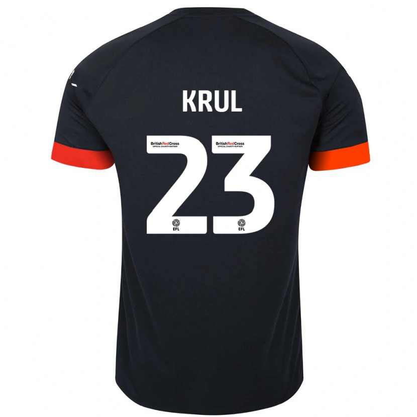 Danxen Dětské Tim Krul #23 Černá Oranžová Daleko Hráčské Dresy 2024/25 Dres