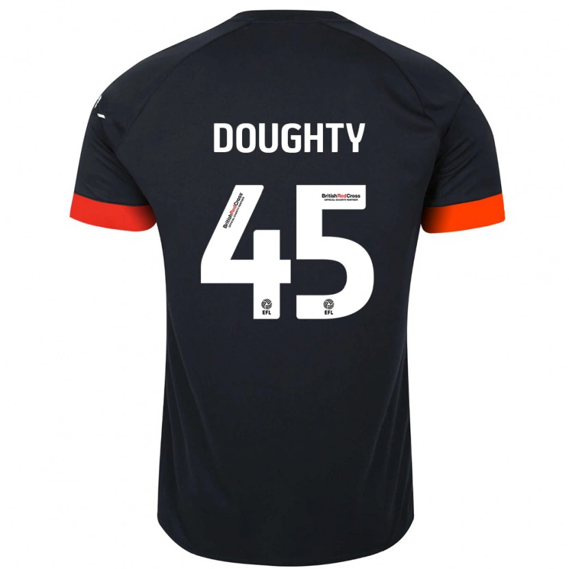 Danxen Dětské Alfie Doughty #45 Černá Oranžová Daleko Hráčské Dresy 2024/25 Dres