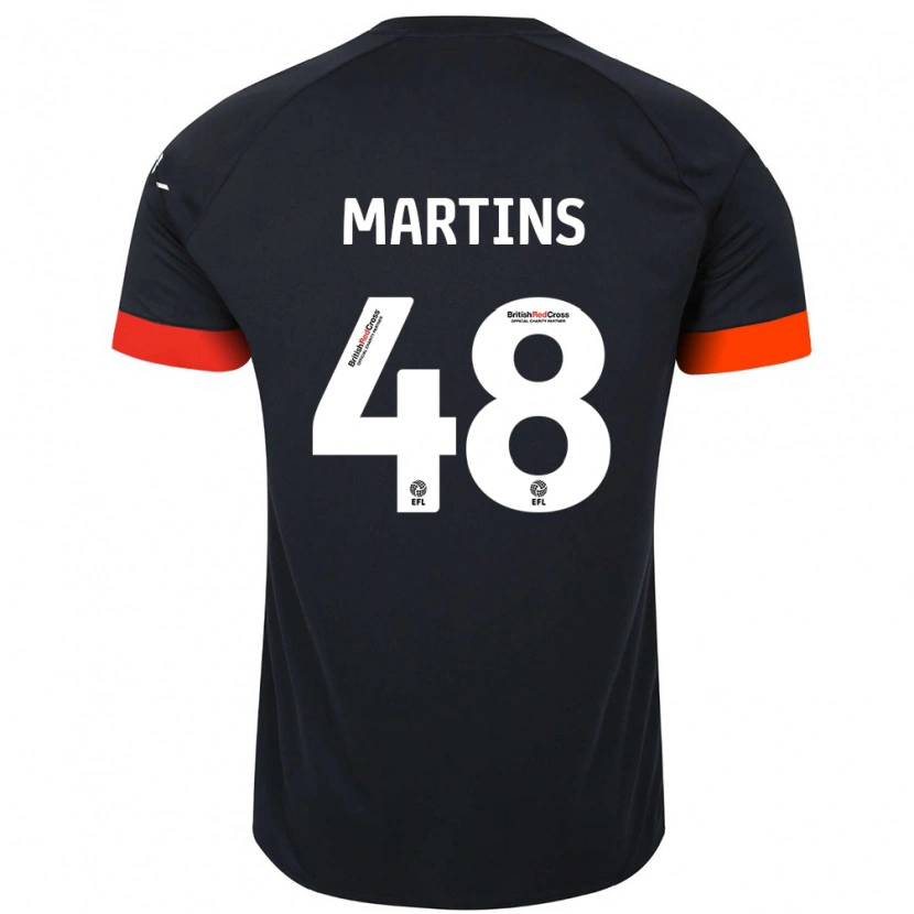 Danxen Dětské Dominic Dos Santos Martins #48 Černá Oranžová Daleko Hráčské Dresy 2024/25 Dres