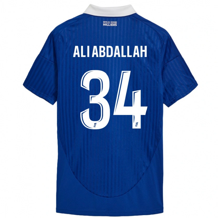 Danxen Pánské Aboubacar Ali Abdallah #34 Modrá Bílá Domů Hráčské Dresy 2024/25 Dres