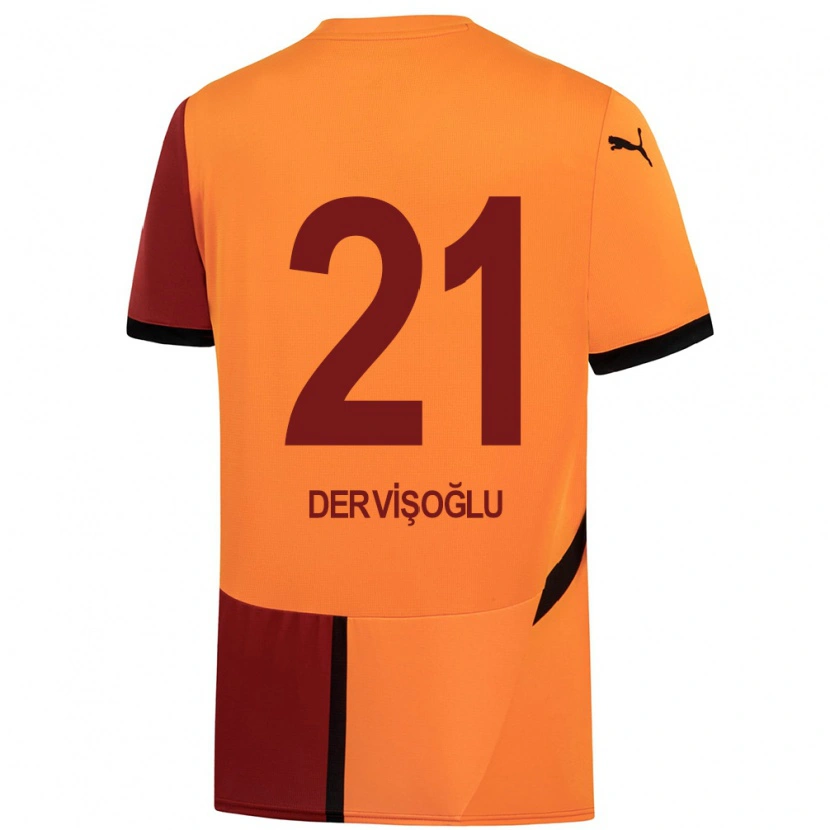 Danxen Pánské Halil Dervişoğlu #21 Žlutá Červená Domů Hráčské Dresy 2024/25 Dres