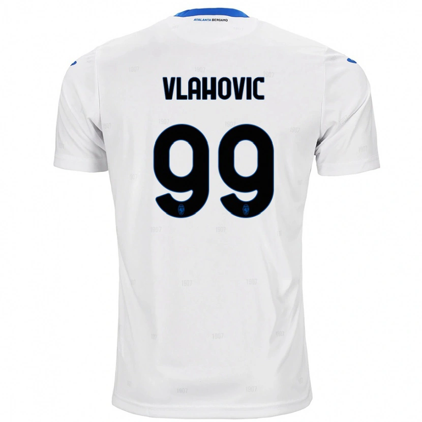 Danxen Pánské Vanja Vlahovic #99 Bílý Daleko Hráčské Dresy 2024/25 Dres