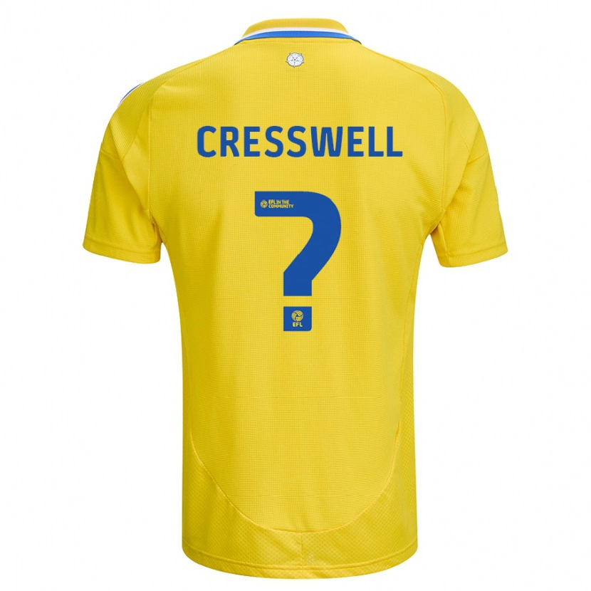 Danxen Pánské Alfie Cresswell #0 Žlutá Modrá Daleko Hráčské Dresy 2024/25 Dres