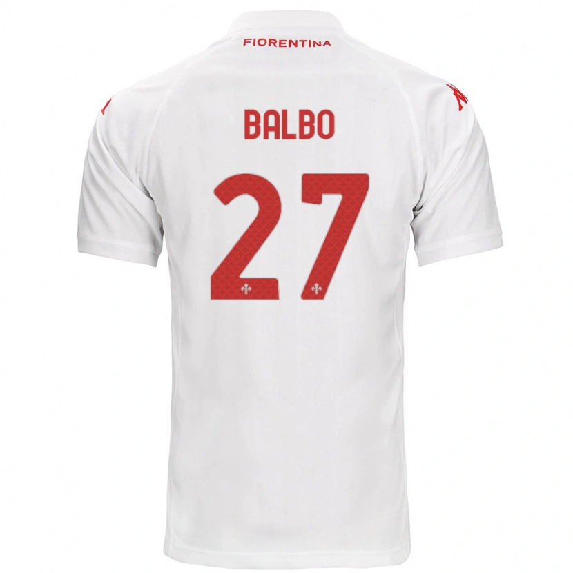 Danxen Pánské Luis Balbo #27 Bílý Daleko Hráčské Dresy 2024/25 Dres