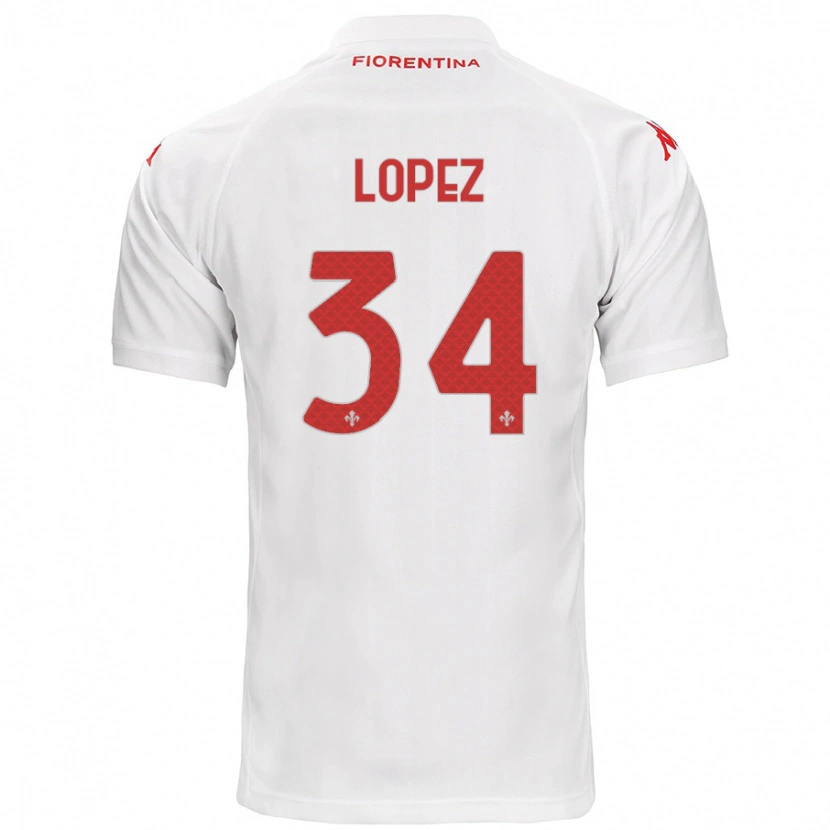 Danxen Pánské Lucas López #34 Bílý Daleko Hráčské Dresy 2024/25 Dres