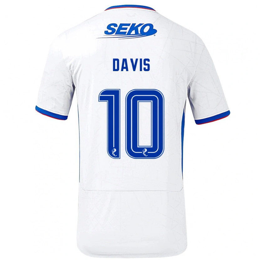 Danxen Pánské Steven Davis #10 Bílá Modrá Daleko Hráčské Dresy 2024/25 Dres