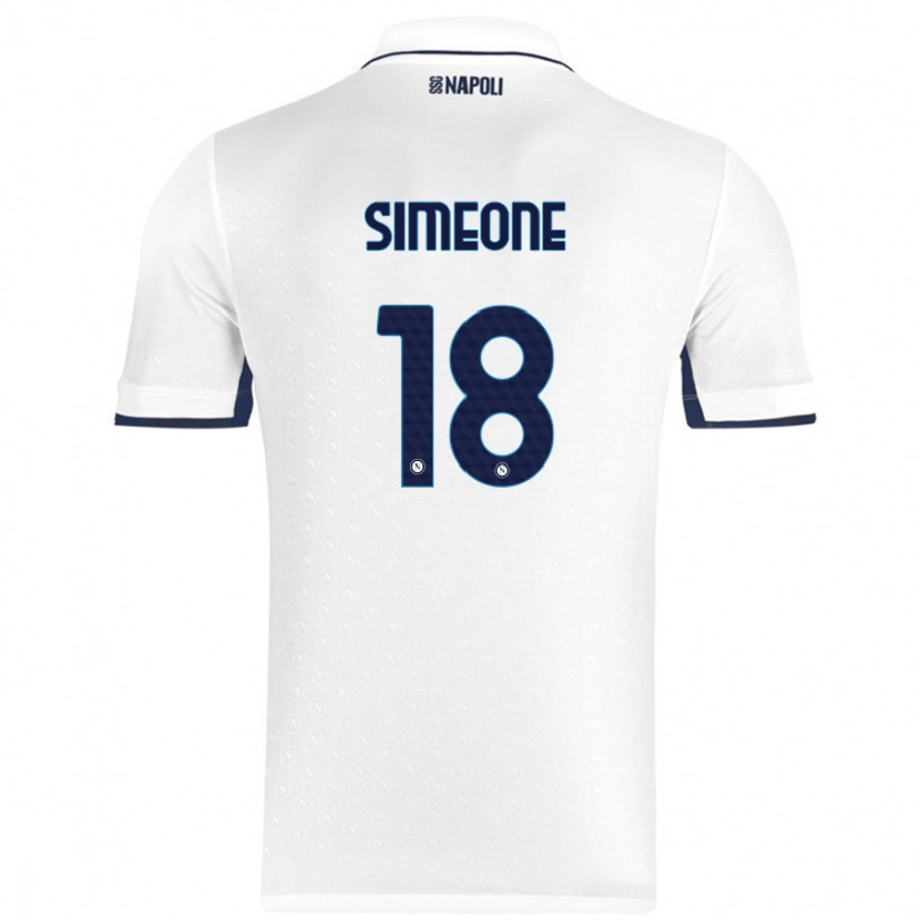 Danxen Pánské Giovanni Simeone #18 Bílá Královská Modrá Daleko Hráčské Dresy 2024/25 Dres