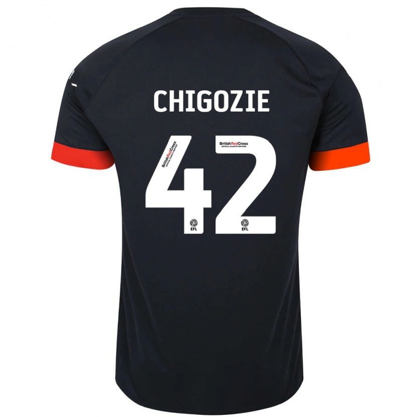 Danxen Pánské Christian Chigozie #42 Černá Oranžová Daleko Hráčské Dresy 2024/25 Dres