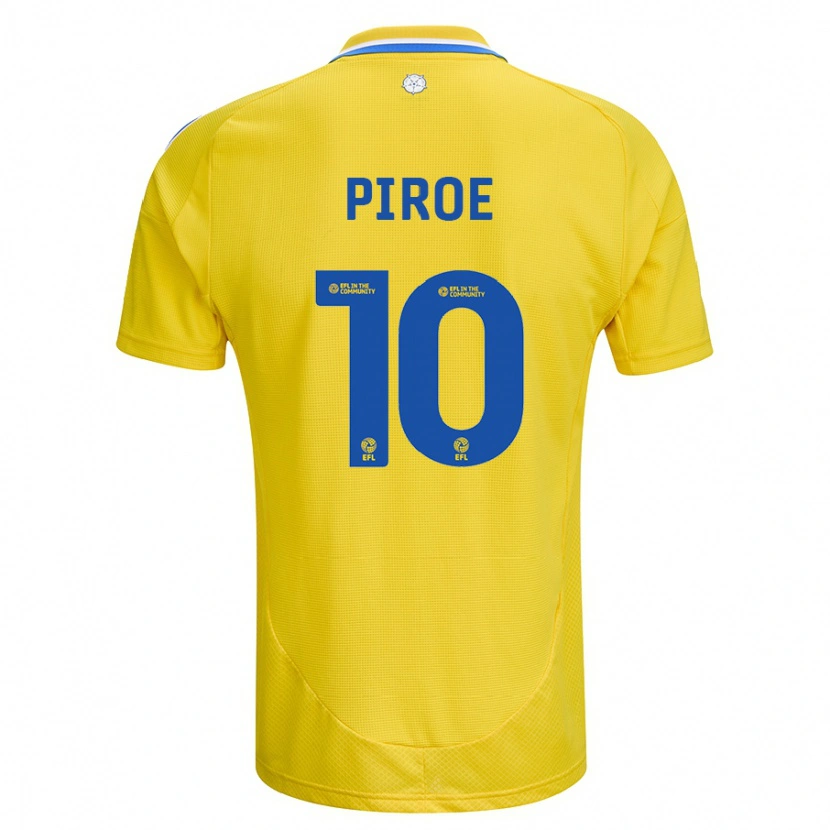 Danxen Dámské Joël Piroe #10 Žlutá Modrá Daleko Hráčské Dresy 2024/25 Dres