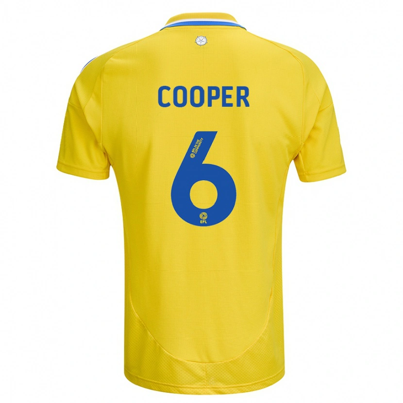 Danxen Dámské Liam Cooper #6 Žlutá Modrá Daleko Hráčské Dresy 2024/25 Dres