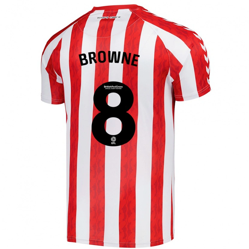 Danxen Dětské Alan Browne #8 Červená Bílá Domů Hráčské Dresy 2024/25 Dres