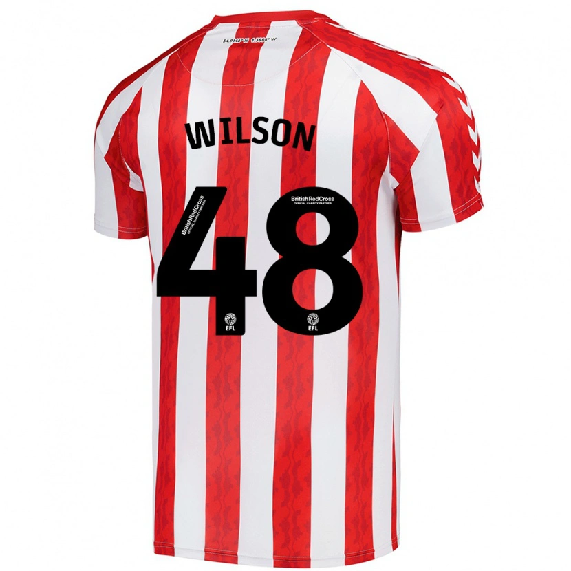 Danxen Dětské Callum Wilson #48 Červená Bílá Domů Hráčské Dresy 2024/25 Dres