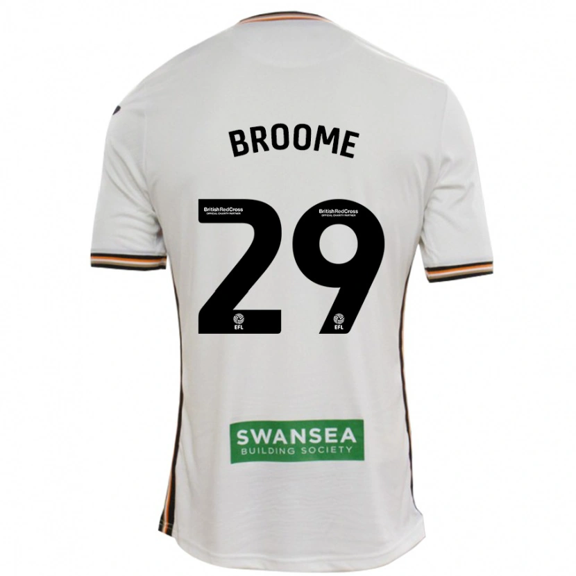 Danxen Dětské Nathan Broome #29 Bílý Domů Hráčské Dresy 2024/25 Dres