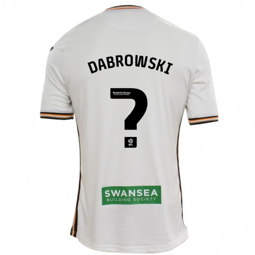 Danxen Dětské Sebastian Dabrowski #0 Bílý Domů Hráčské Dresy 2024/25 Dres