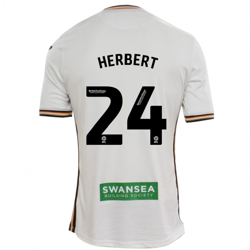 Danxen Dětské Chelsea Herbert #24 Bílý Domů Hráčské Dresy 2024/25 Dres