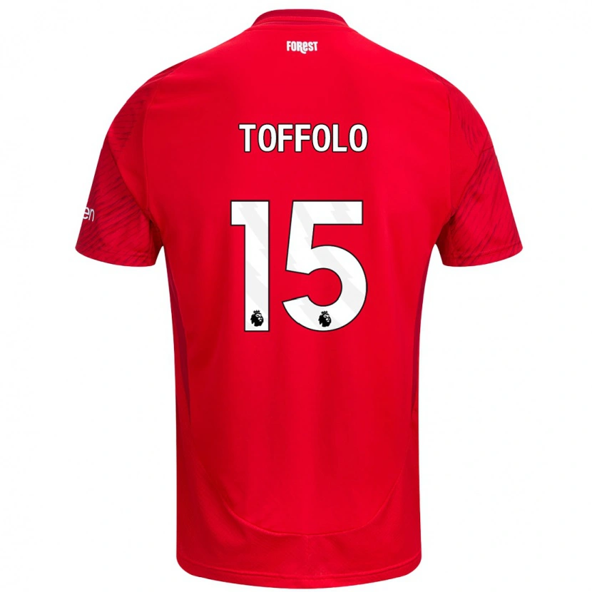 Danxen Dětské Harry Toffolo #15 Červená Bílá Domů Hráčské Dresy 2024/25 Dres